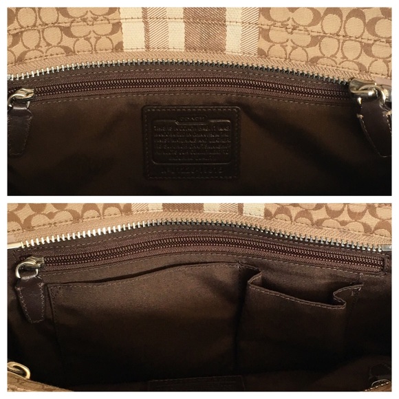 COACH Legacy Signature Stripe Handbag - Picture 6 of 8